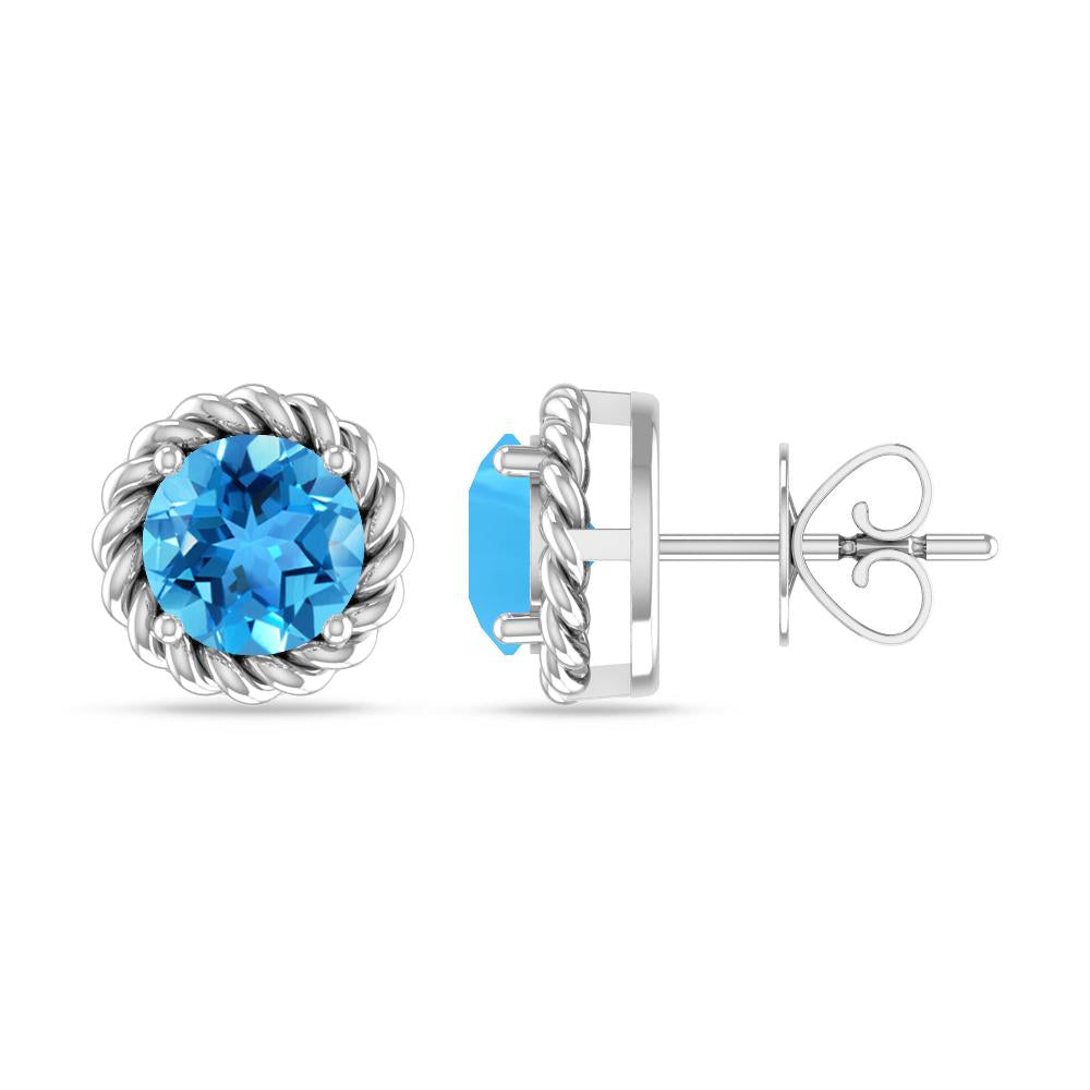 White Gold - Blue Topaz