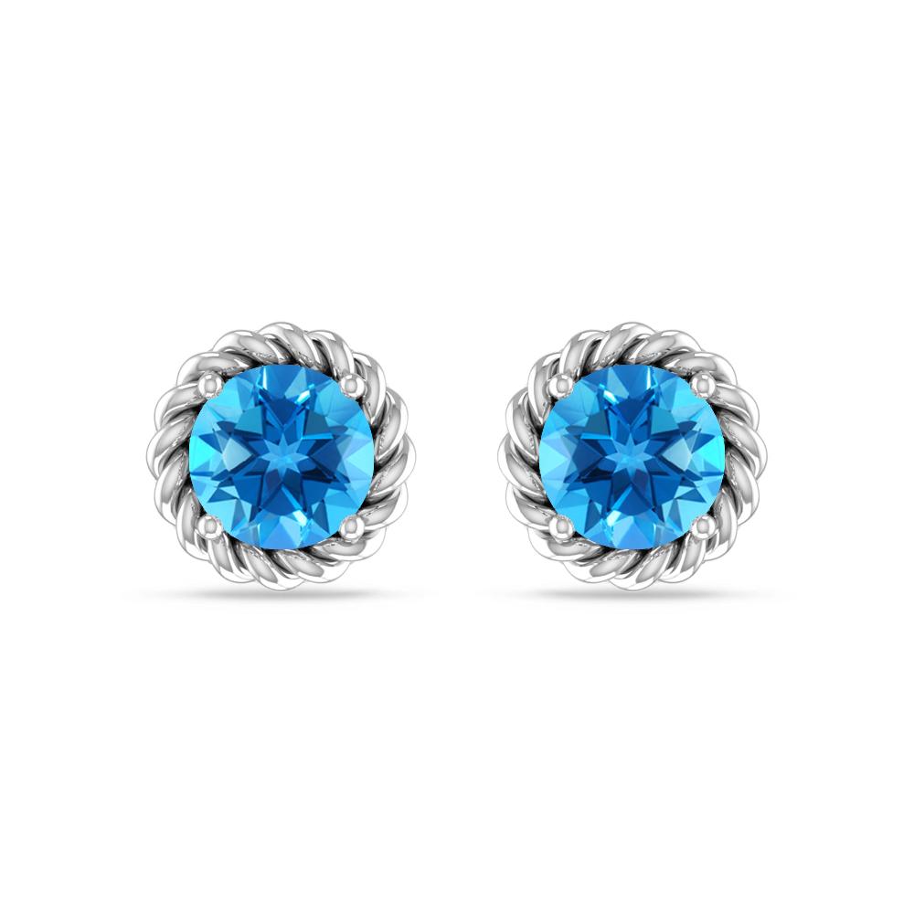 White Gold - Blue Topaz