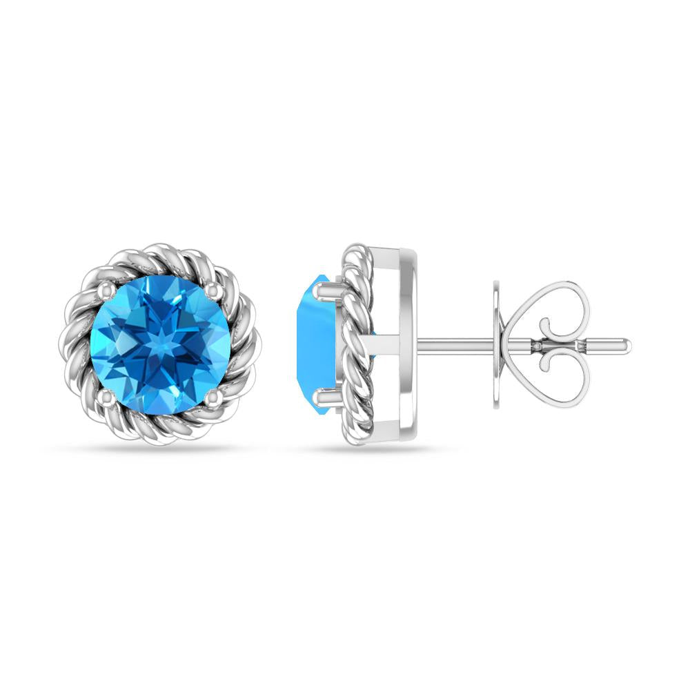 White Gold - Blue Topaz