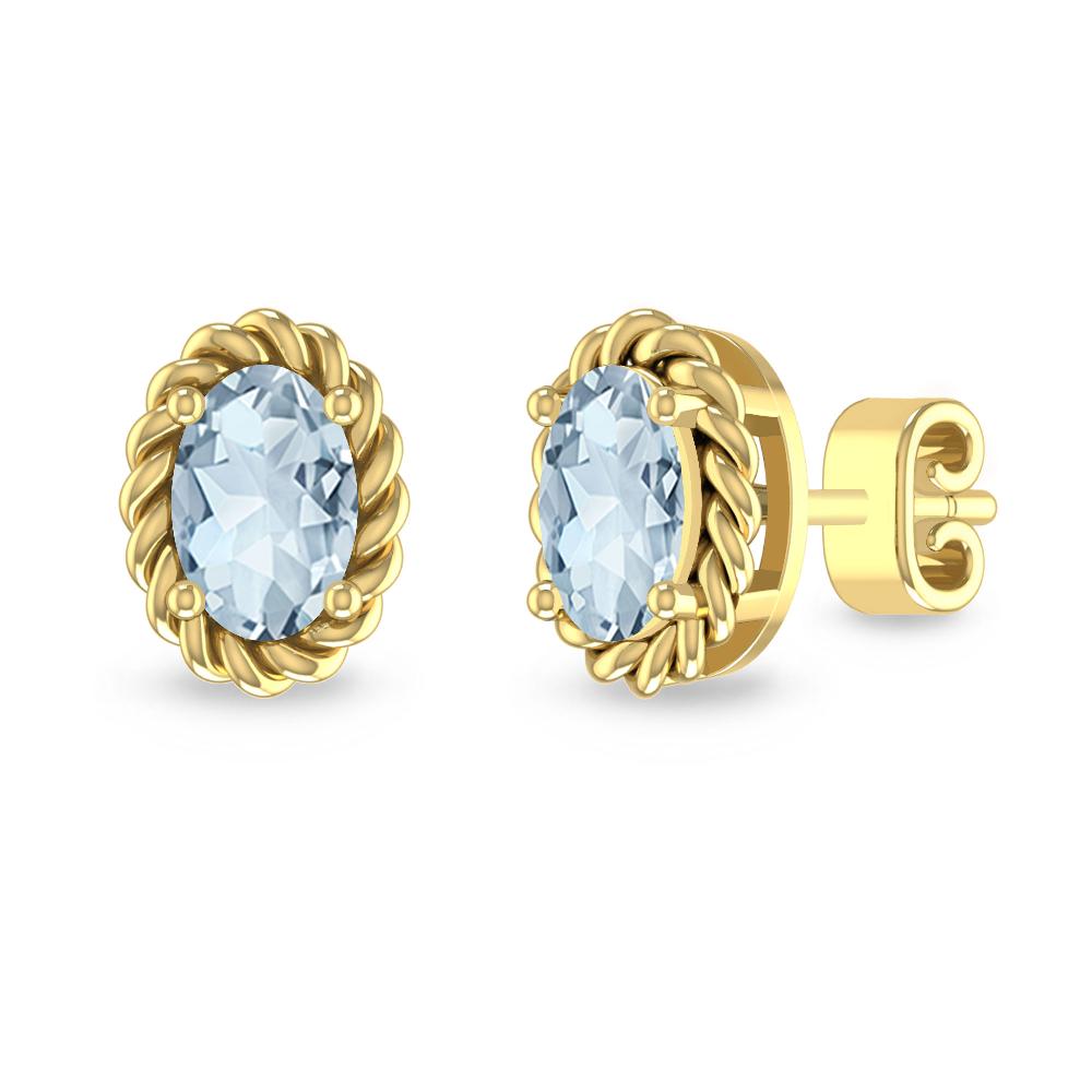 Yellow Gold - Aquamarine