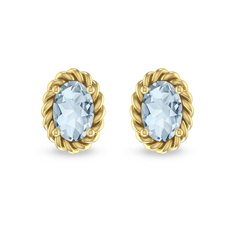 Yellow Gold - Aquamarine