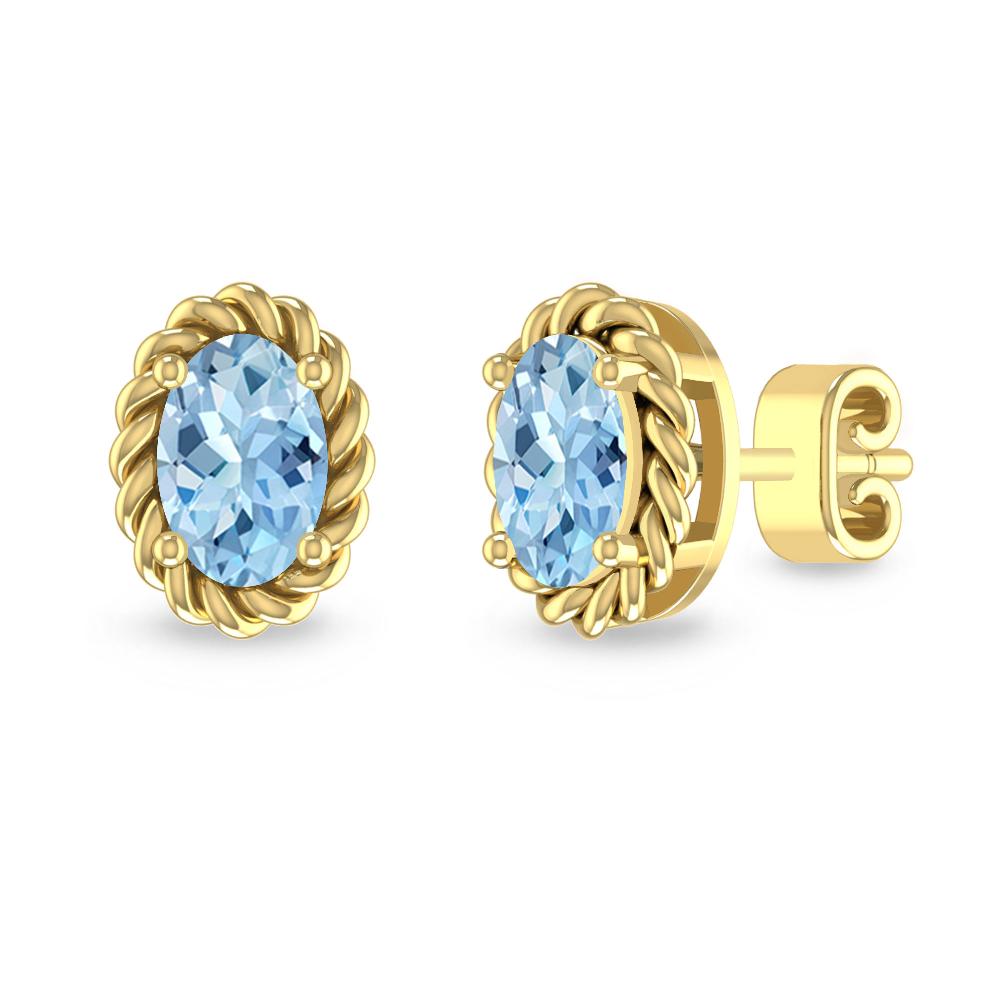 Yellow Gold - Aquamarine