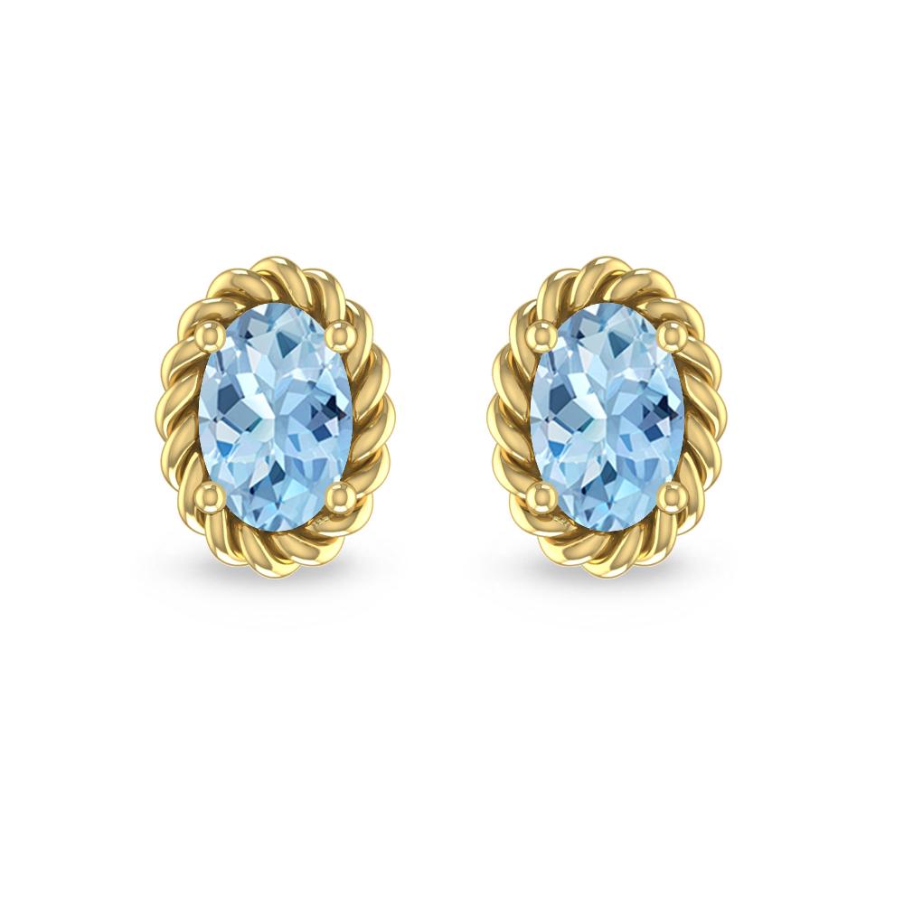 Yellow Gold - Aquamarine