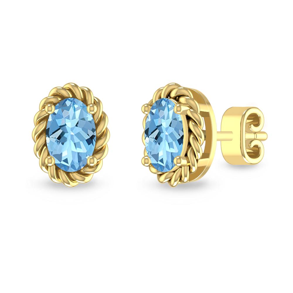 Yellow Gold - Aquamarine