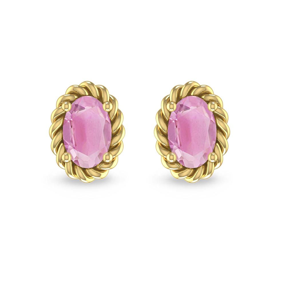 Yellow Gold - Pink Tourmaline