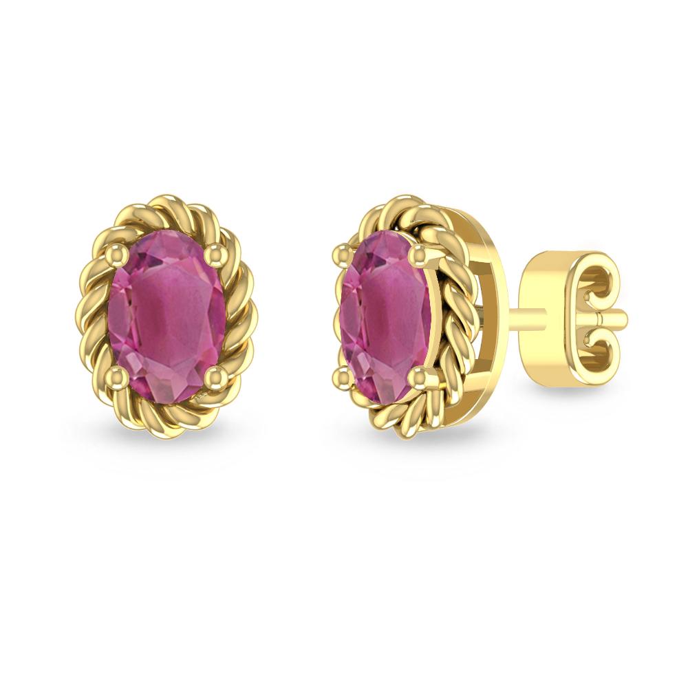 Yellow Gold - Pink Tourmaline