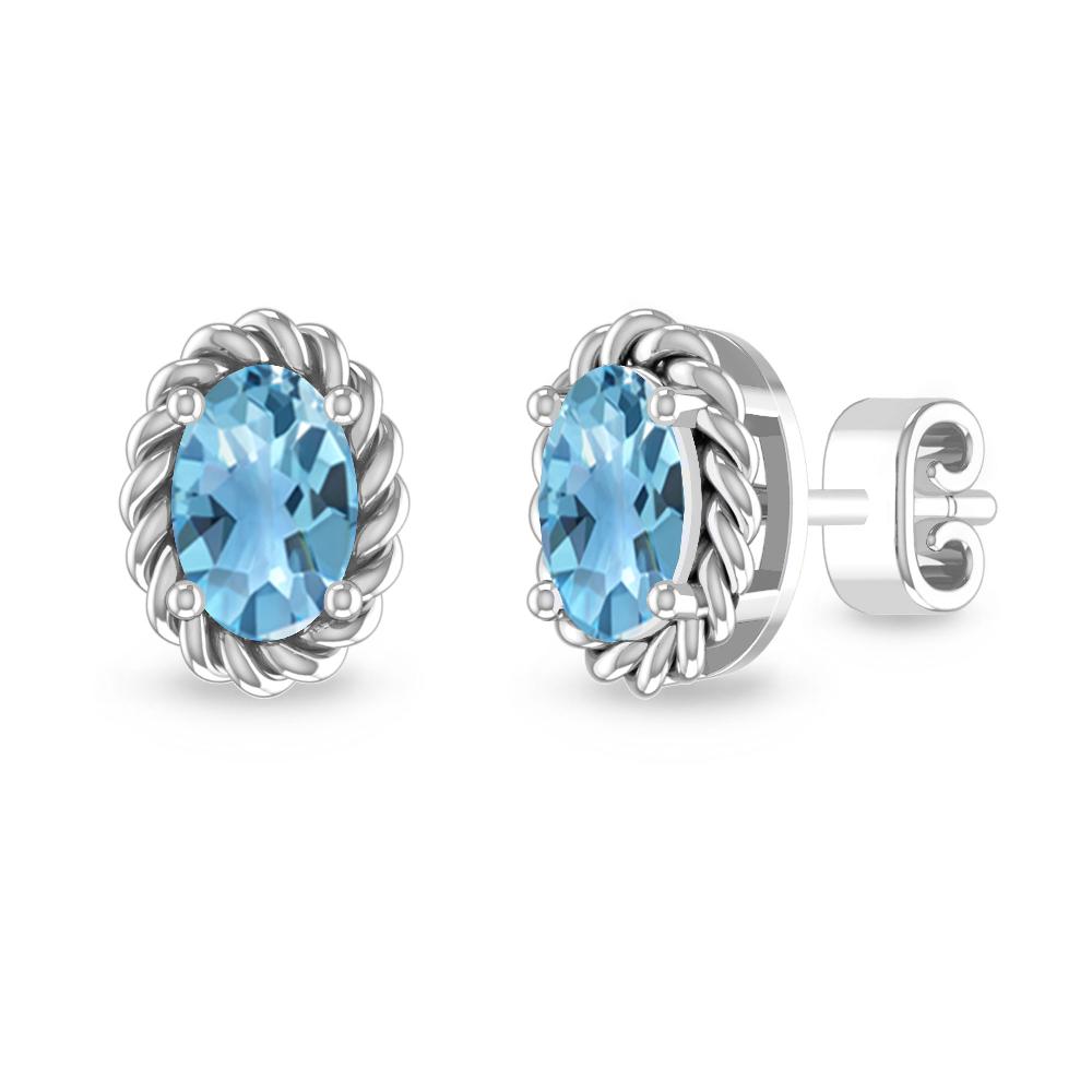 White Gold - Blue Topaz