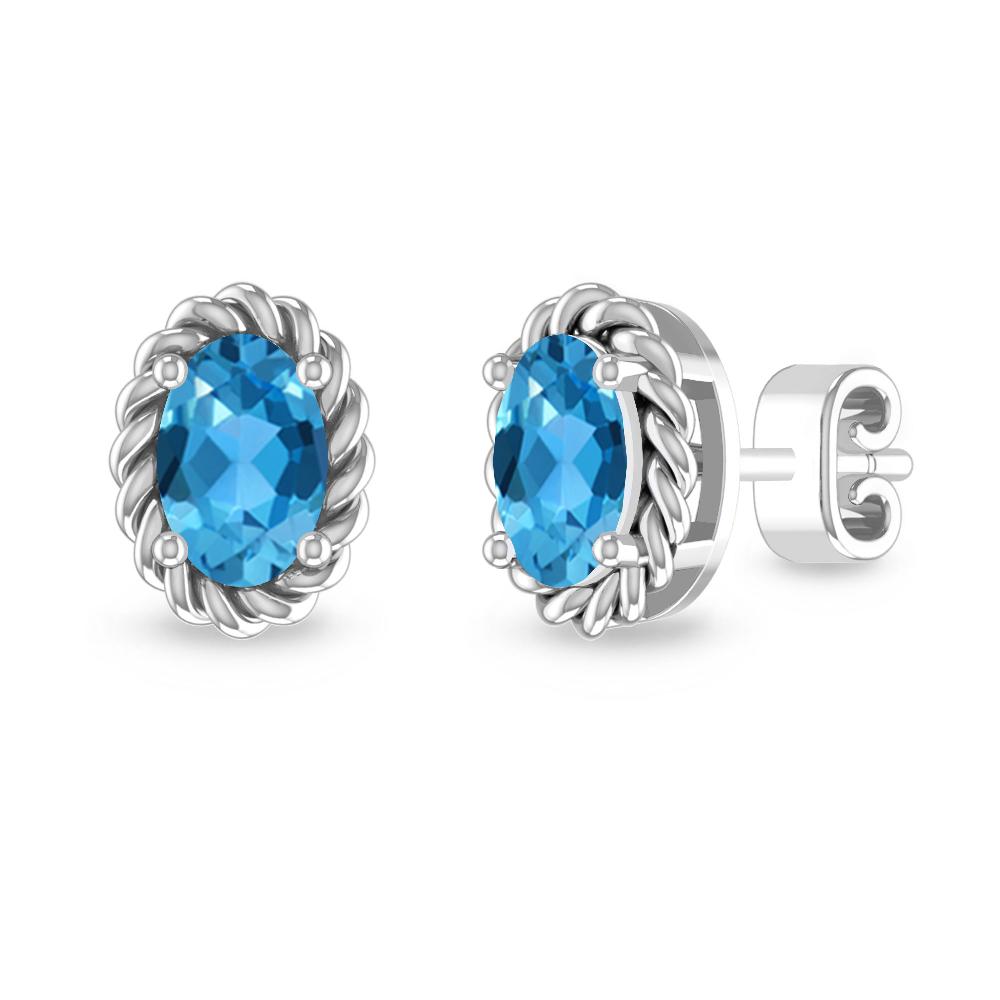 White Gold - Blue Topaz