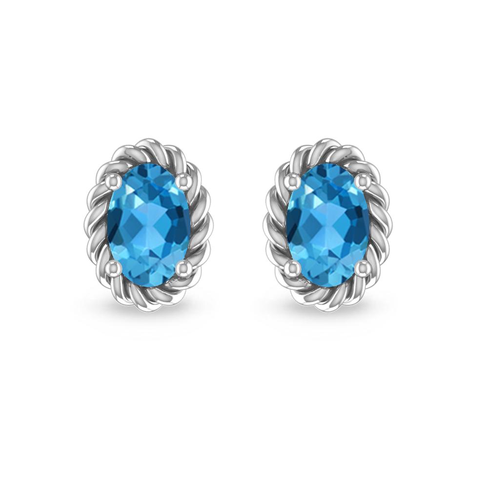 White Gold - Blue Topaz