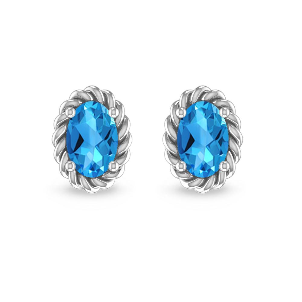 White Gold - Blue Topaz