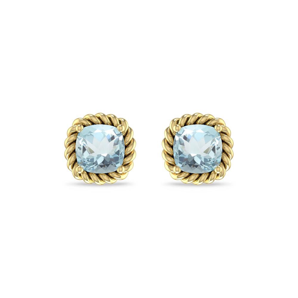 Yellow Gold - Aquamarine
