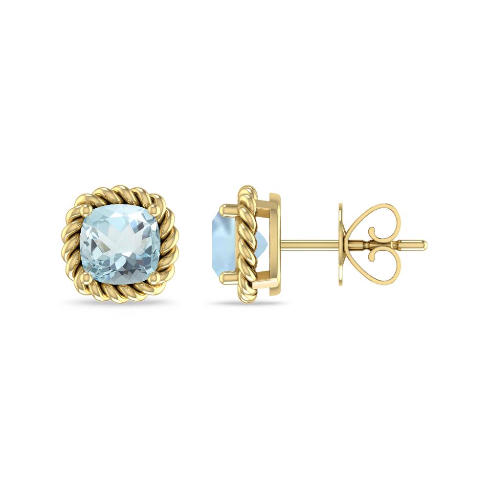 Yellow Gold - Aquamarine