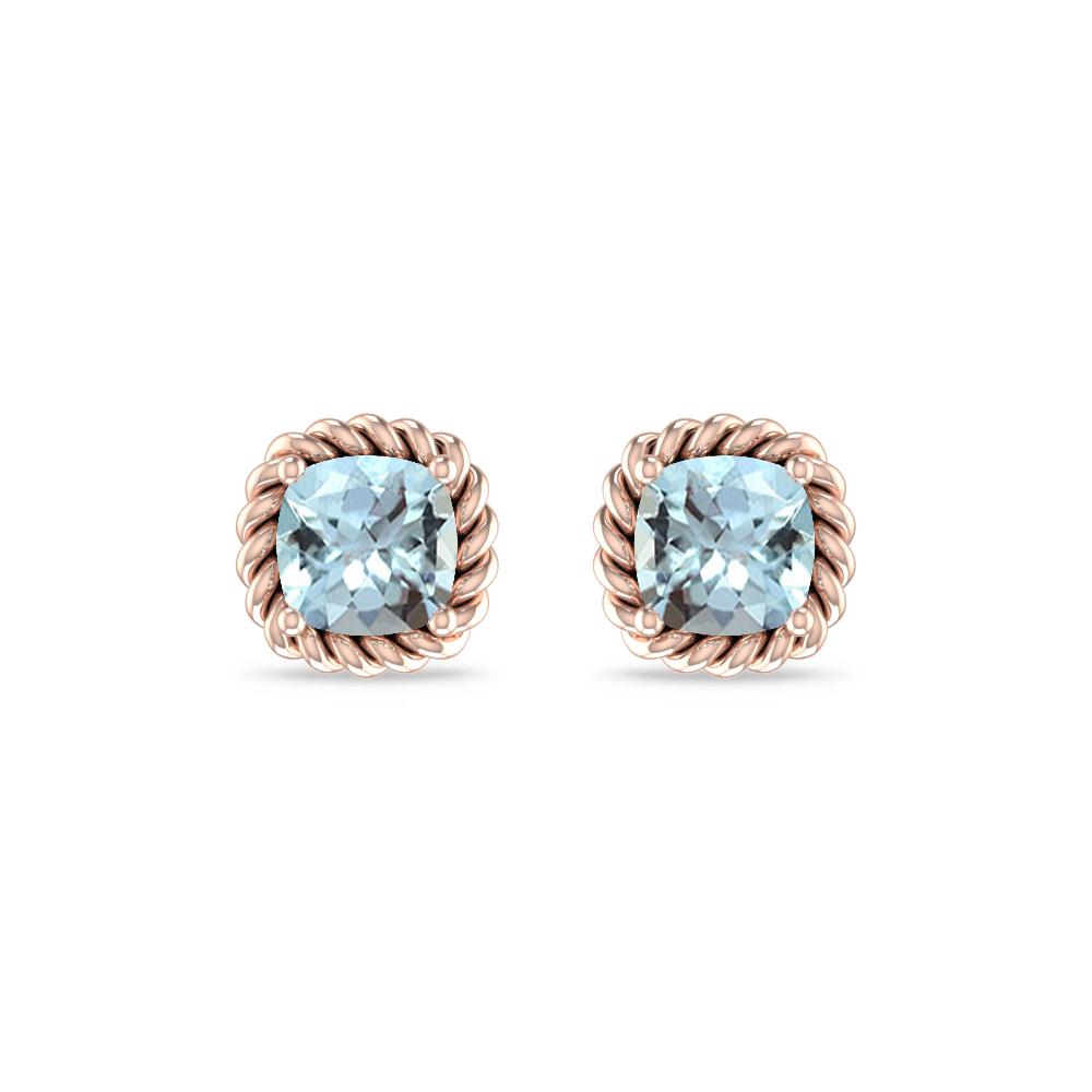 Rose Gold - Aquamarine