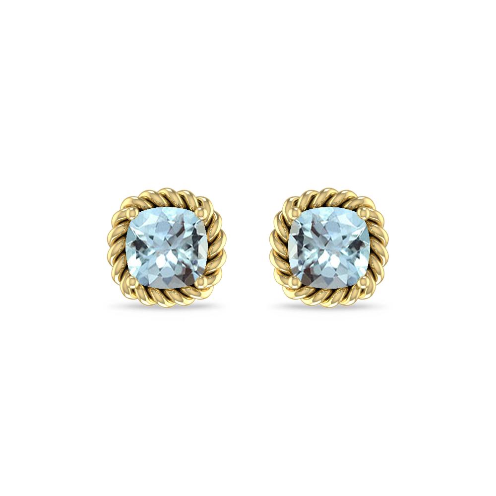 Yellow Gold - Aquamarine