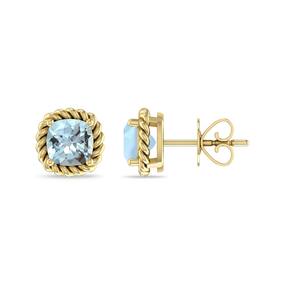 Yellow Gold - Aquamarine