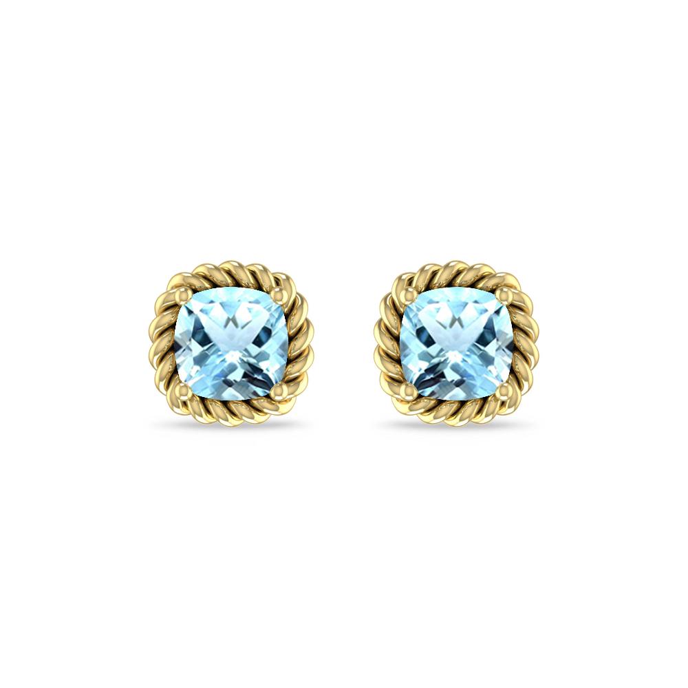 Yellow Gold - Aquamarine