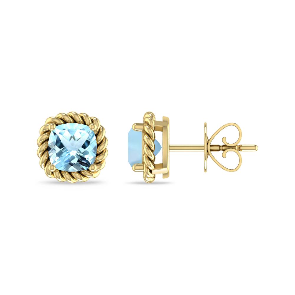 Yellow Gold - Aquamarine