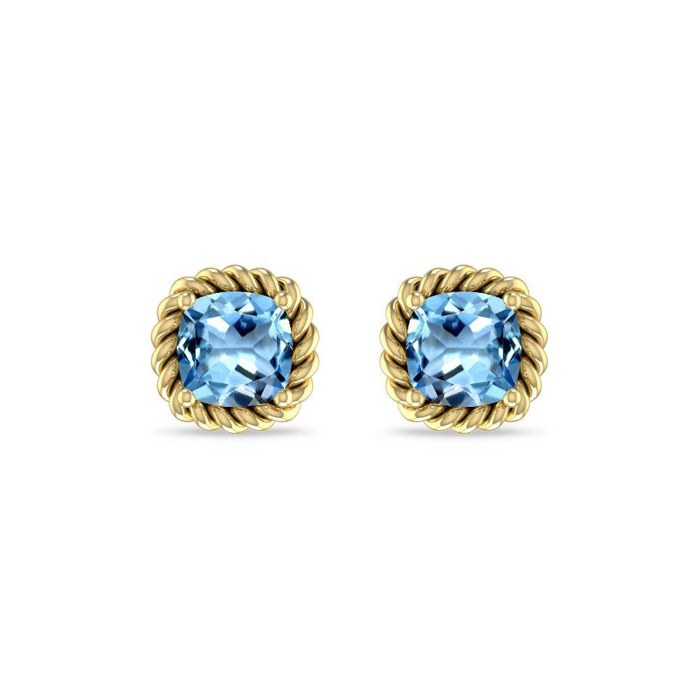 Yellow Gold - Aquamarine