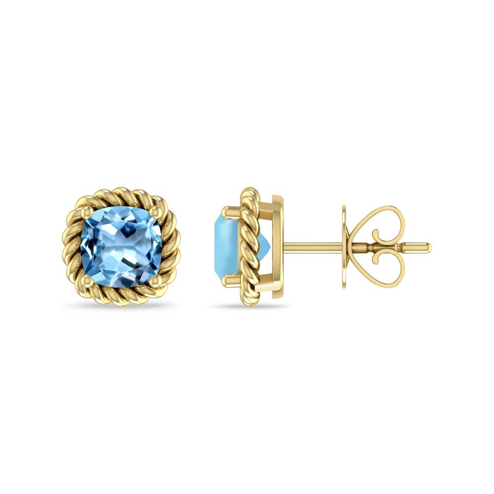 Yellow Gold - Aquamarine