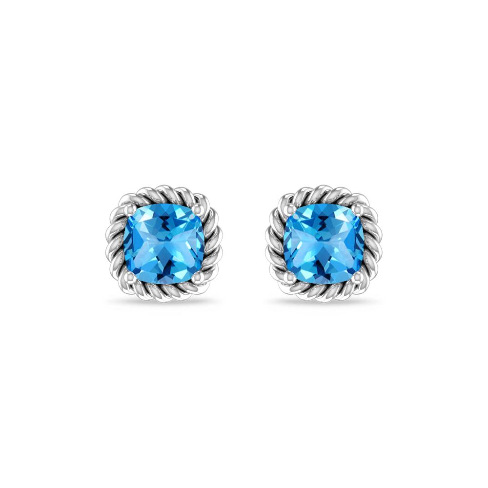 White Gold - Blue Topaz