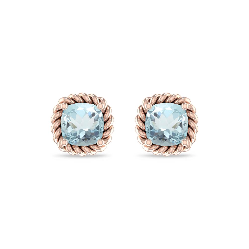 Rose Gold - Aquamarine