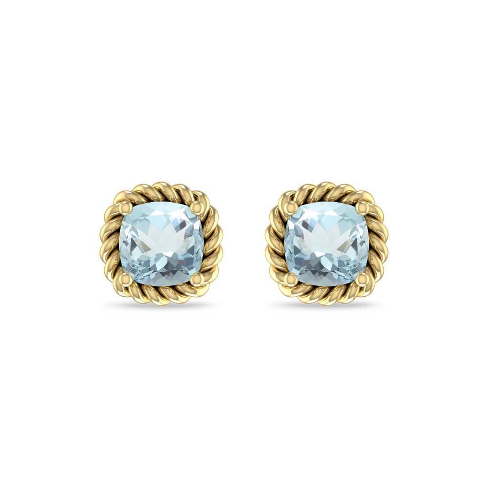 Yellow Gold - Aquamarine