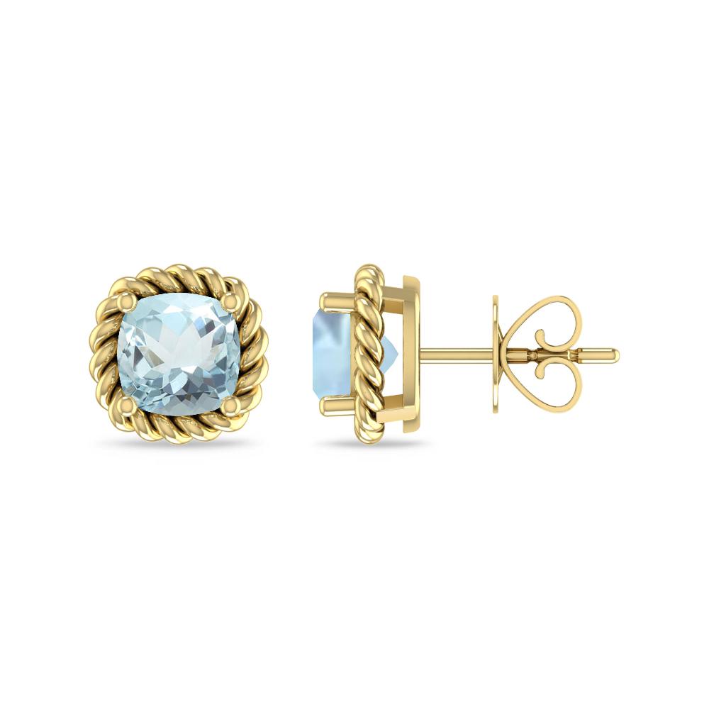 Yellow Gold - Aquamarine