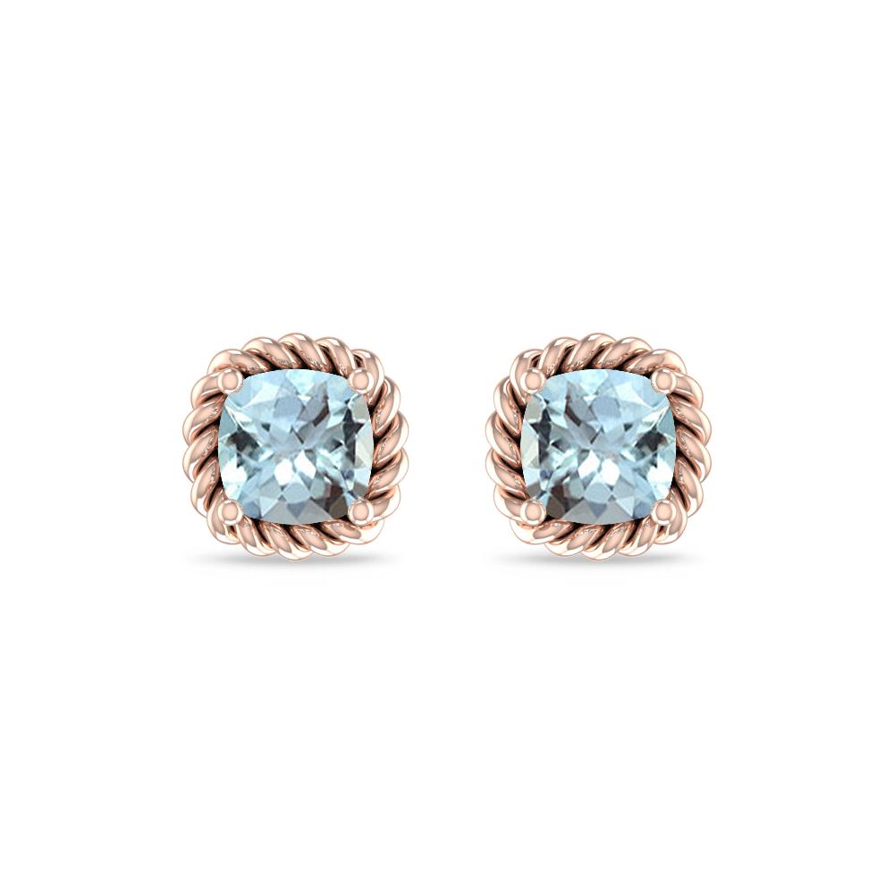 Rose Gold - Aquamarine