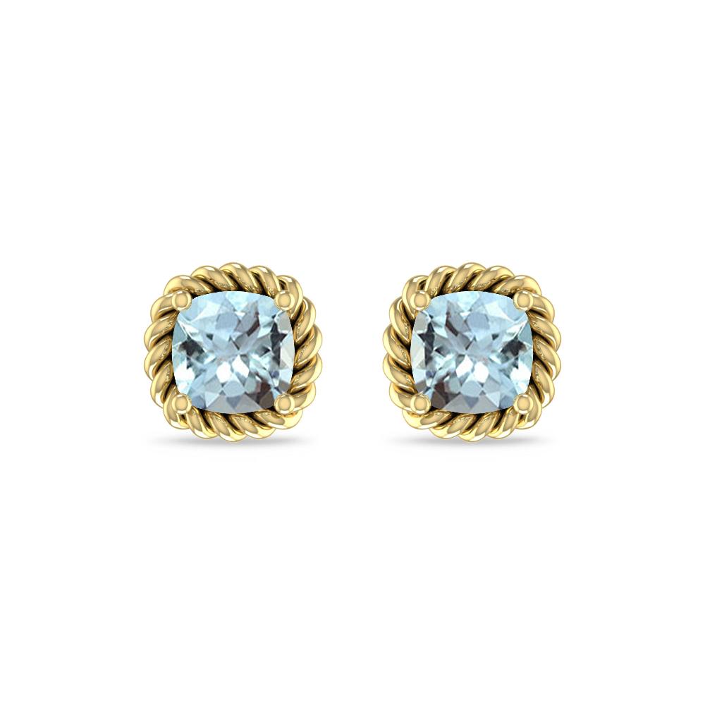 Yellow Gold - Aquamarine
