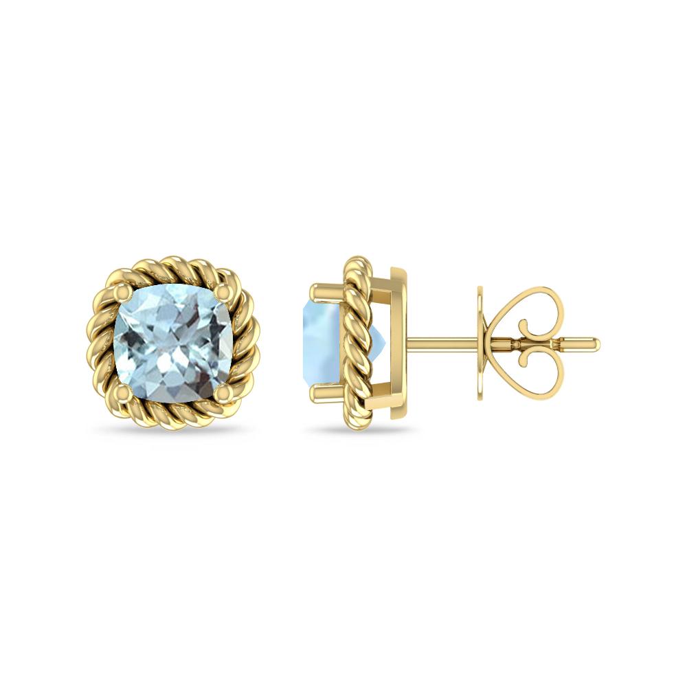 Yellow Gold - Aquamarine