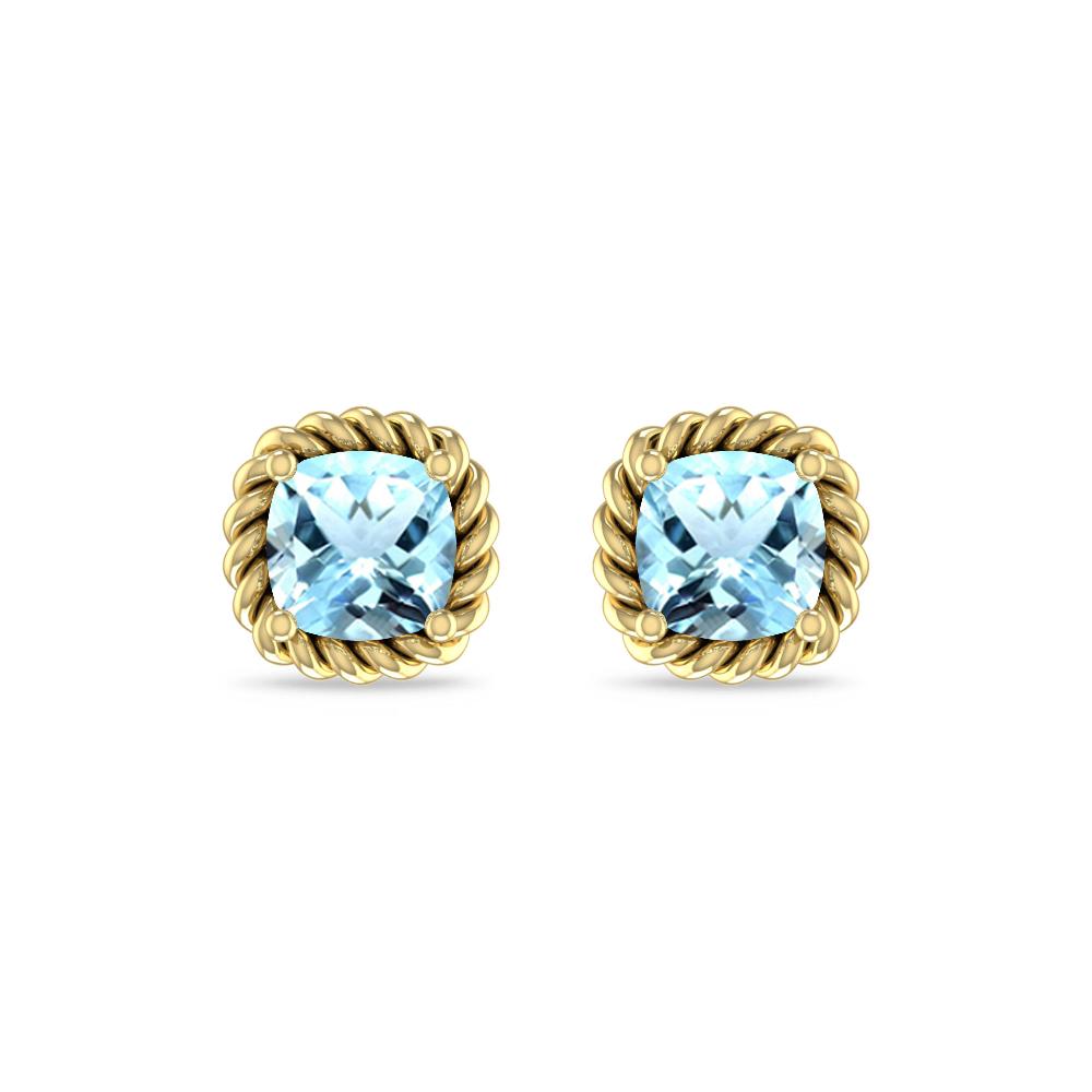 Yellow Gold - Aquamarine