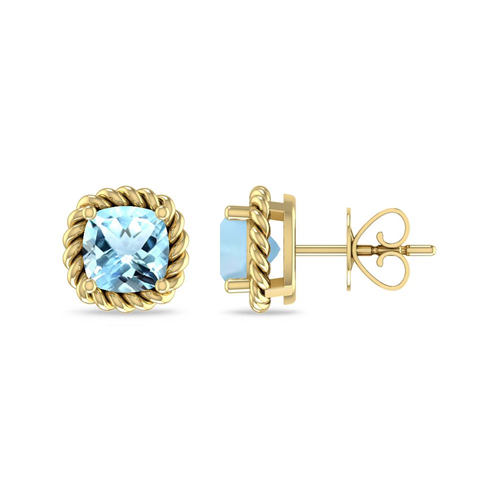 Yellow Gold - Aquamarine