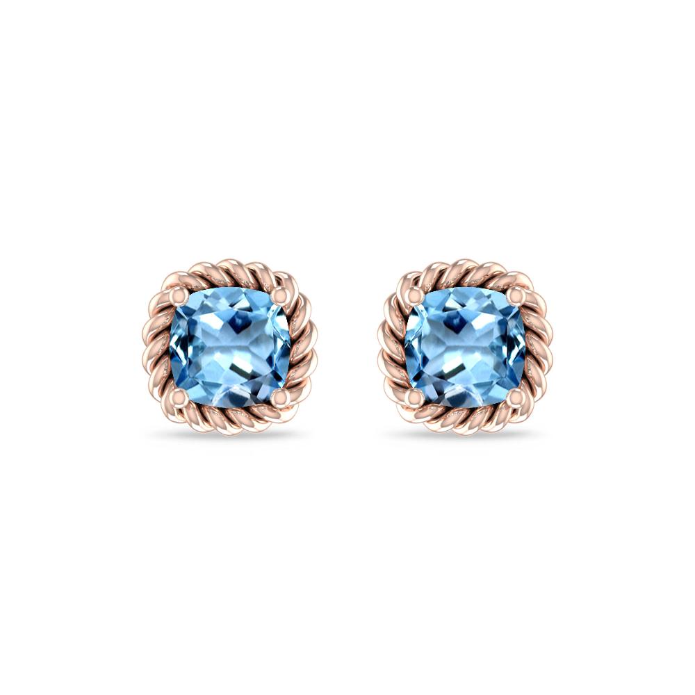 Rose Gold - Aquamarine