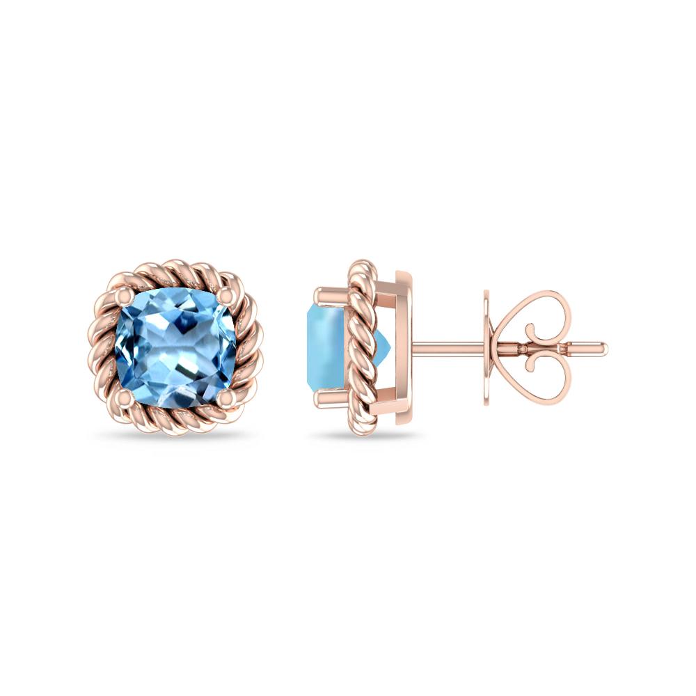 Rose Gold - Aquamarine