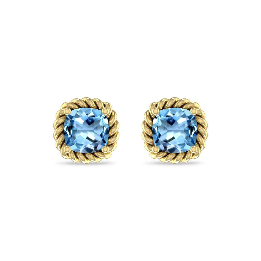 Yellow Gold - Aquamarine