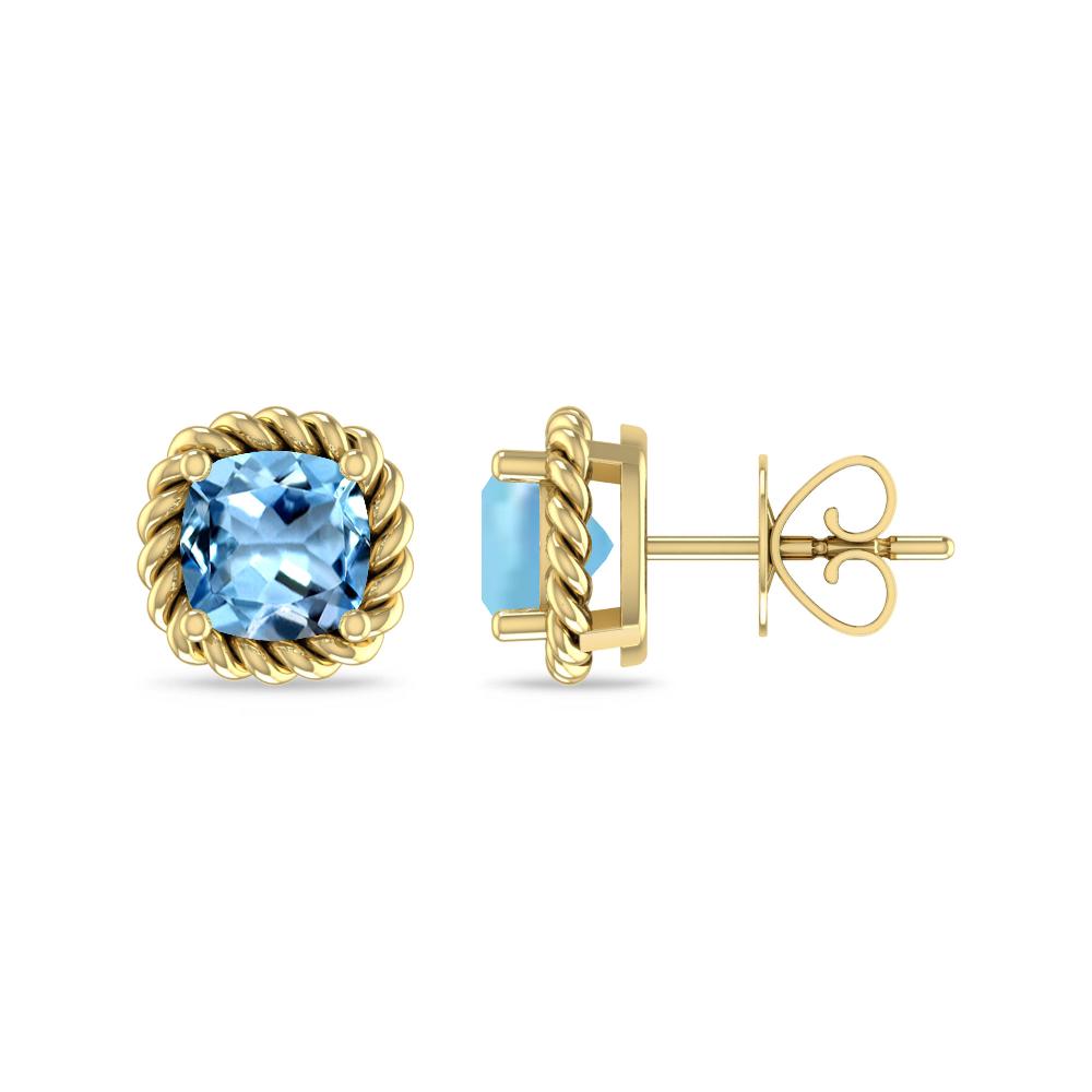 Yellow Gold - Aquamarine