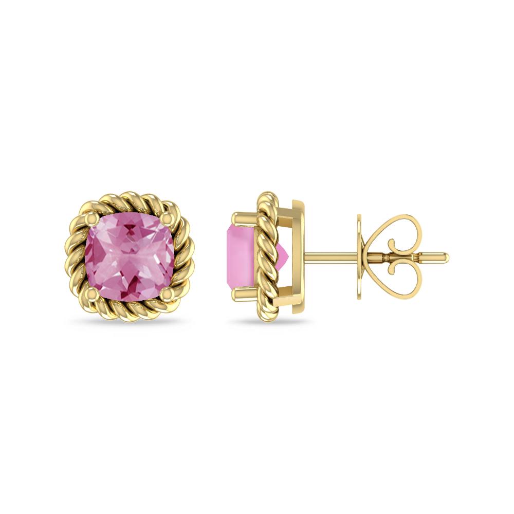 Yellow Gold - Pink Tourmaline