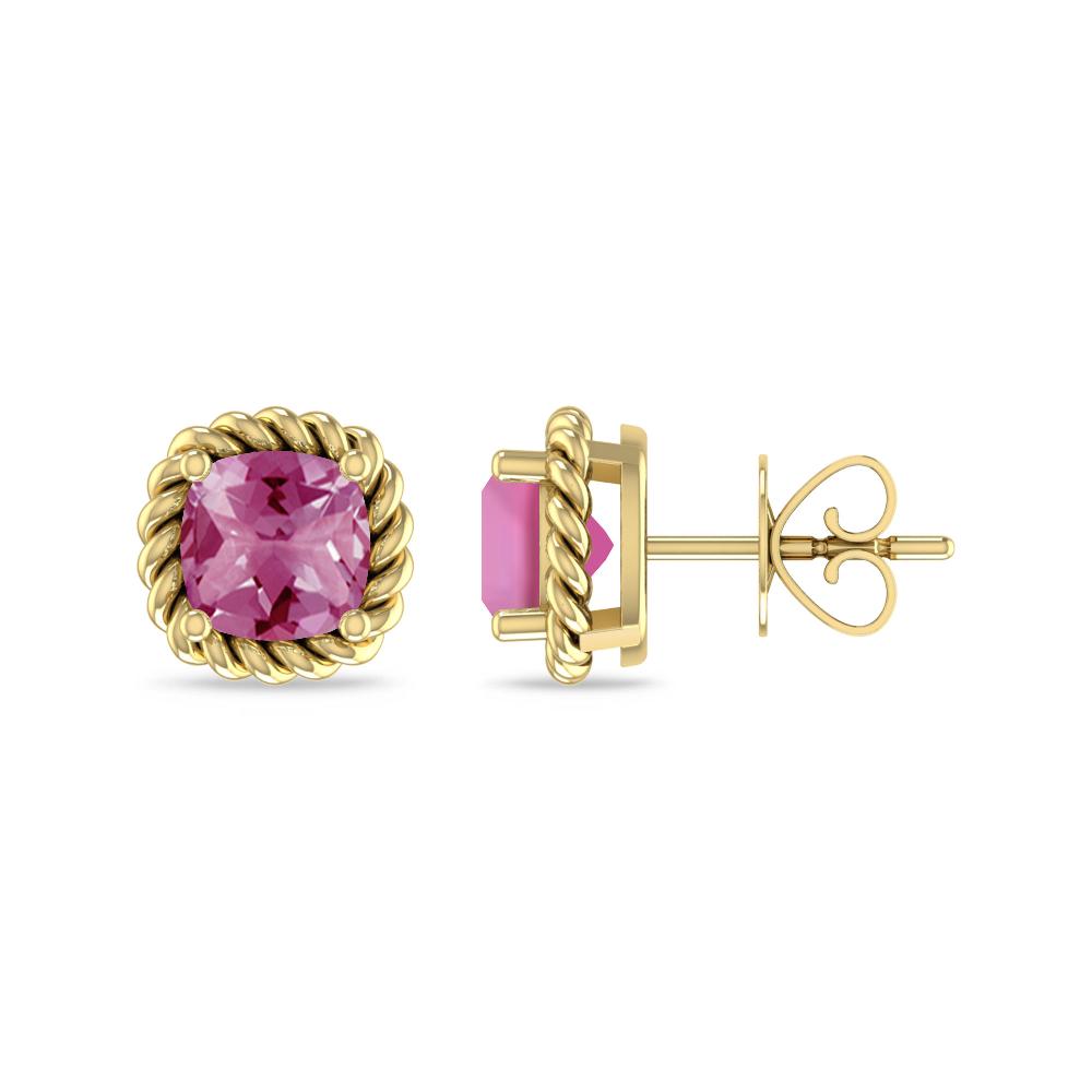 Yellow Gold - Pink Tourmaline