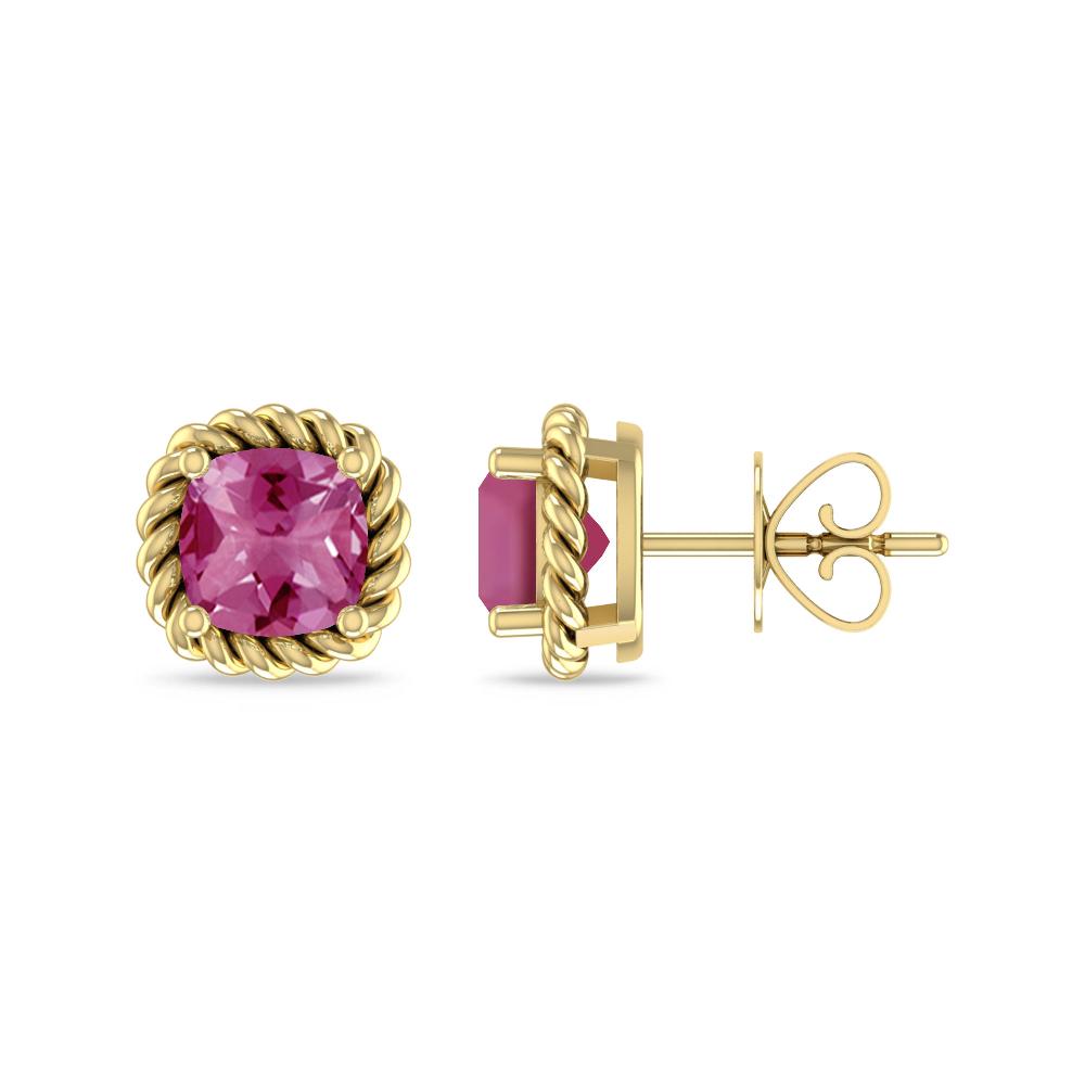 Yellow Gold - Pink Tourmaline