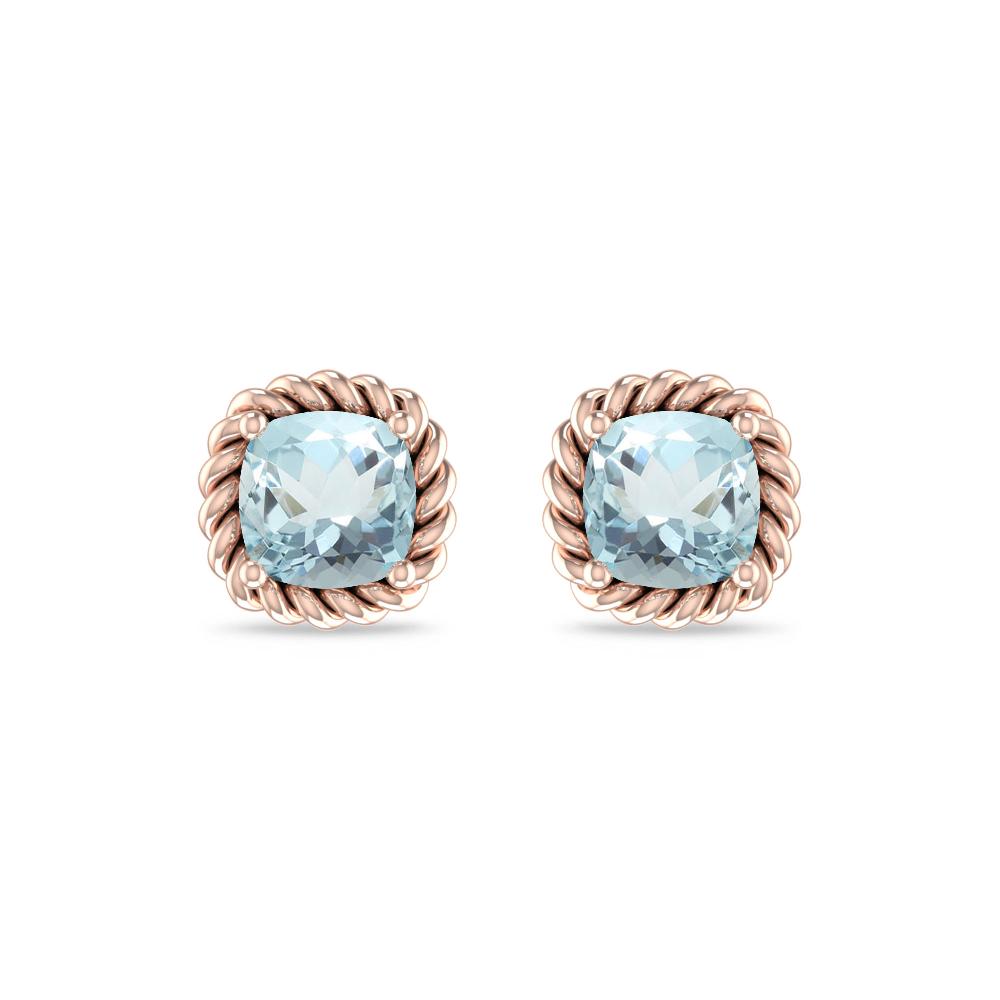 Rose Gold - Aquamarine