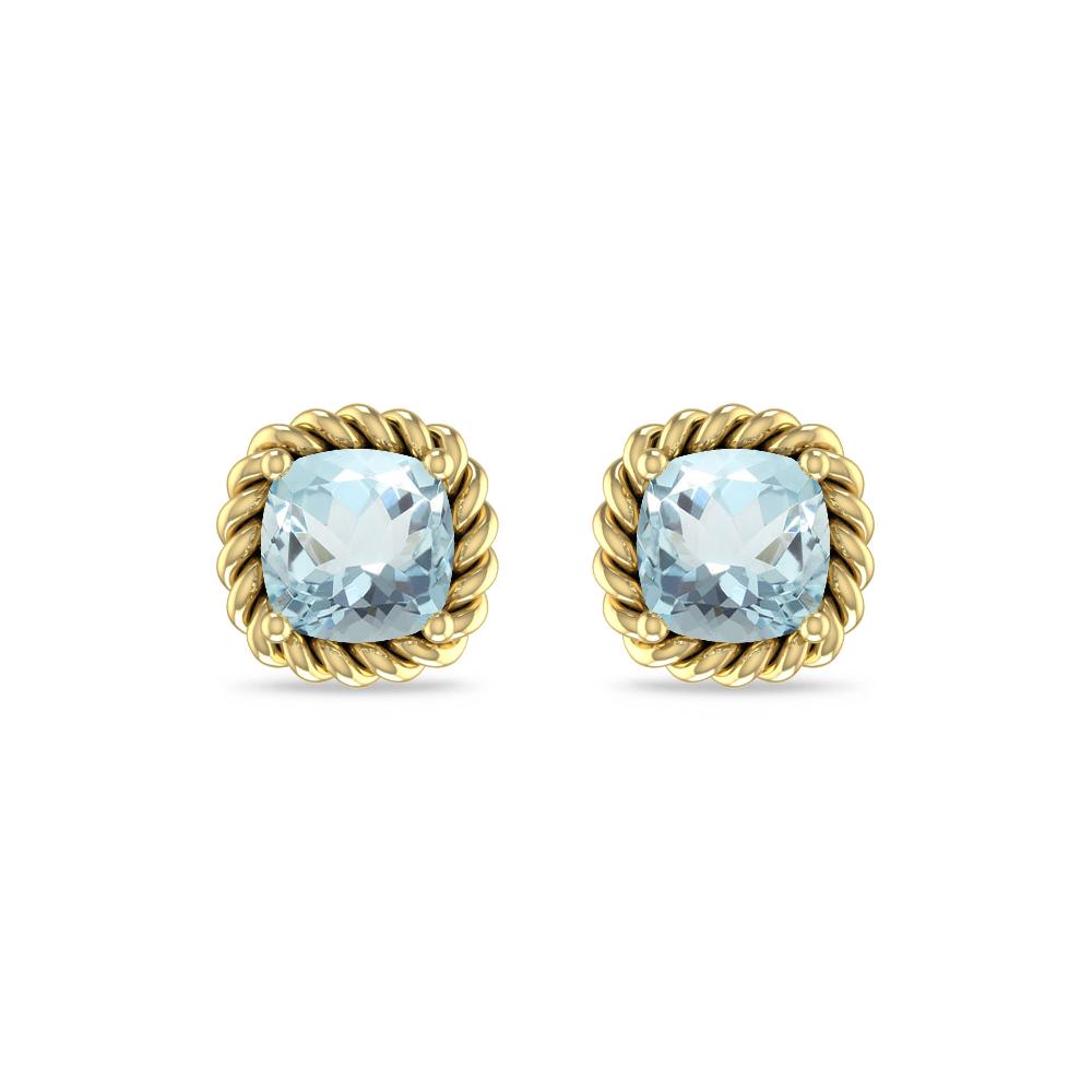 Yellow Gold - Aquamarine