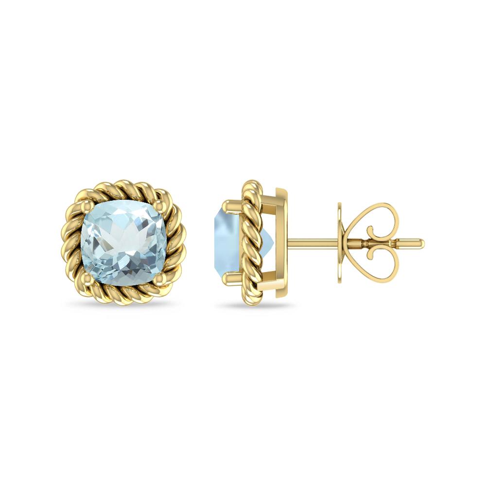 Yellow Gold - Aquamarine