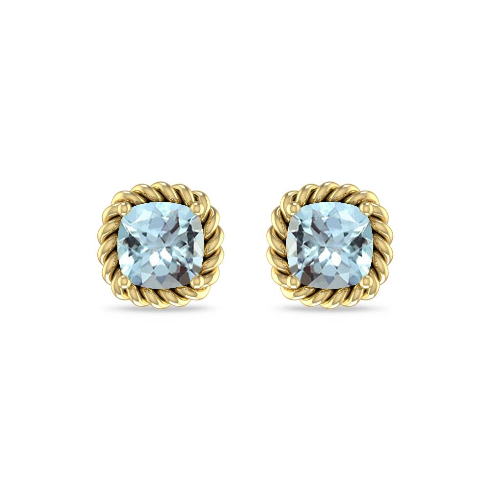 Yellow Gold - Aquamarine