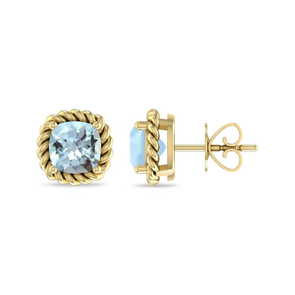 Yellow Gold - Aquamarine