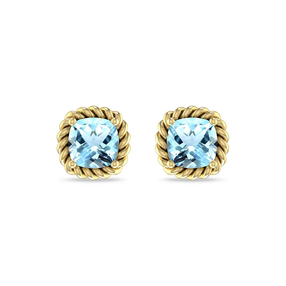 Yellow Gold - Aquamarine