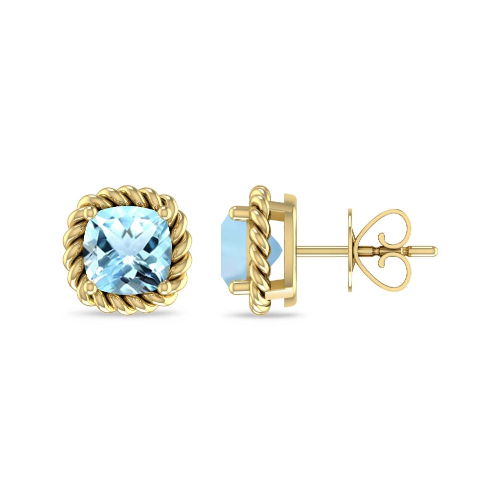 Yellow Gold - Aquamarine