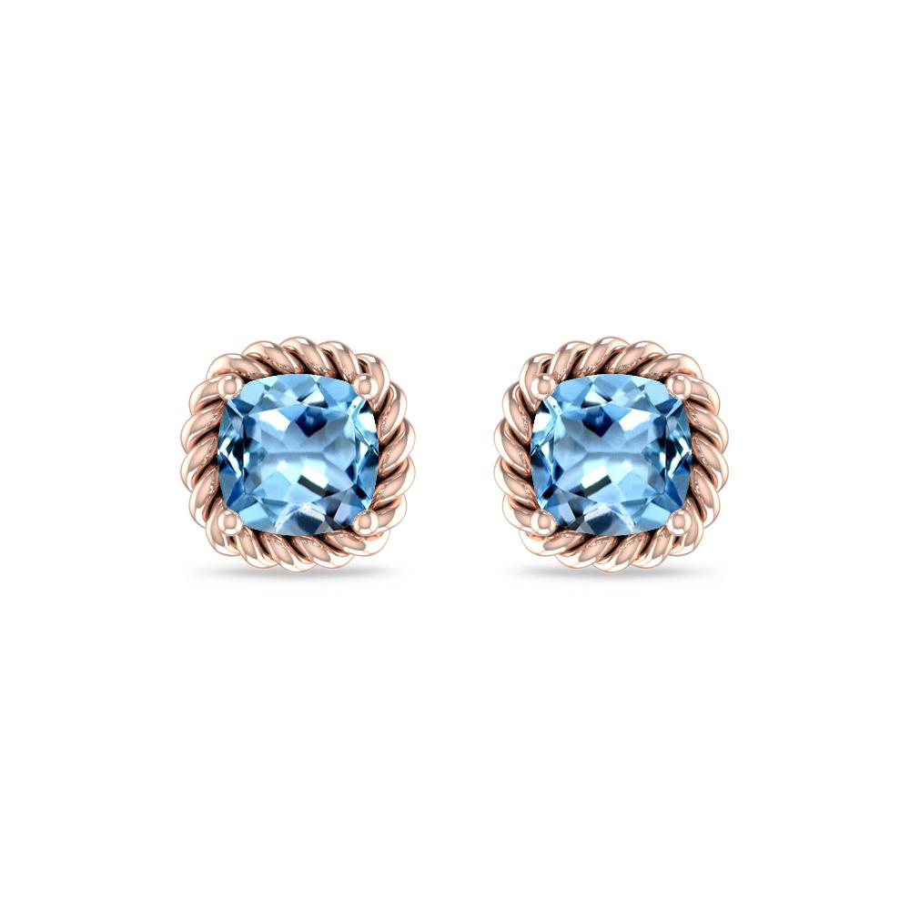 Rose Gold - Aquamarine
