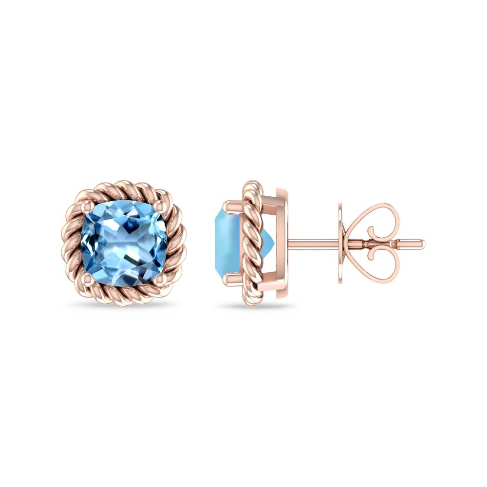 Rose Gold - Aquamarine