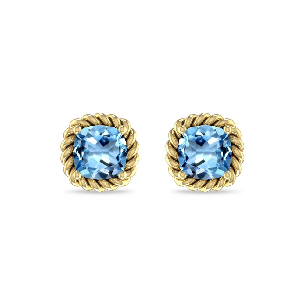 Yellow Gold - Aquamarine