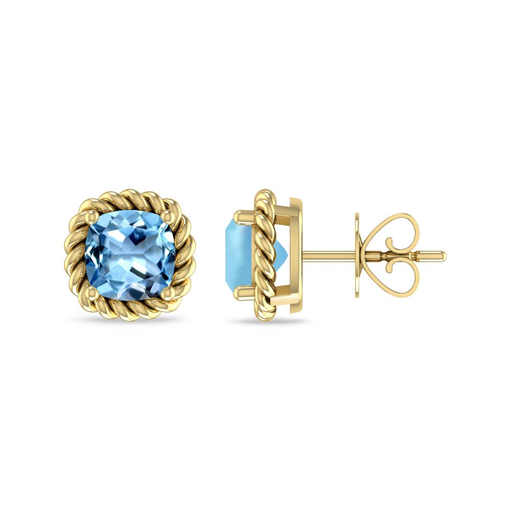 Yellow Gold - Aquamarine